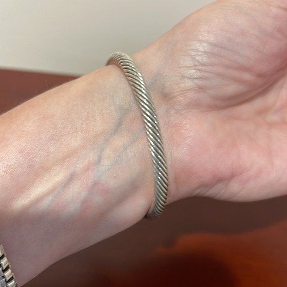 Sterling Silver and Turquoise Colored Stones Cuff Bracelet - Picture 4 of 6